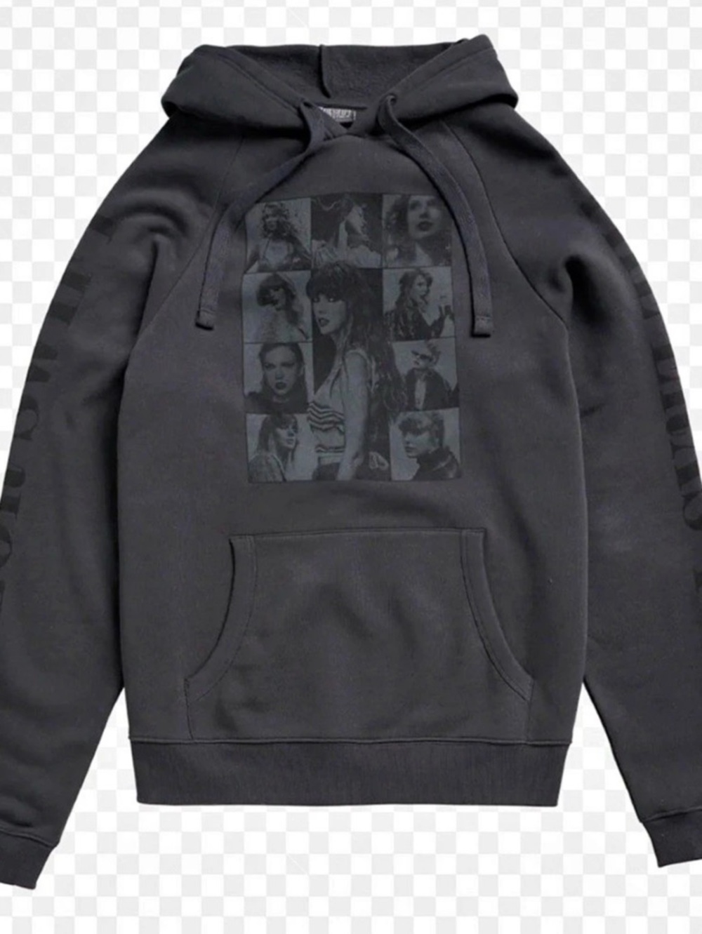 Taylor Swift The Eras Tour Photo Collage Hoodie in Black